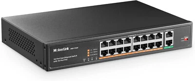 MokerLink 18 Port Gigabit PoE Rackmount Ethernet Network Switch - NEVER USED! - Image 1 of 4