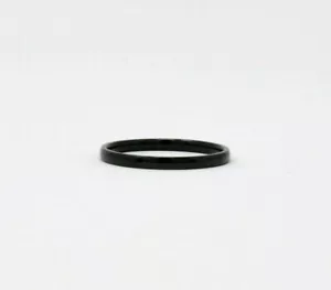 Black Smooth Delicate Dainty 2mm Stackable Titanium Classic Wedding Band, Size 5 - Picture 1 of 5