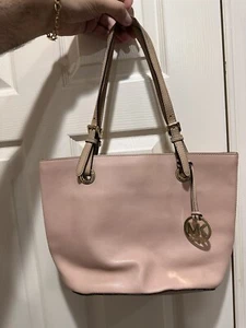 MICHAEL KORS JET SET SANGRIA PINK LEATHER TOTE HANDBAG - Picture 1 of 6