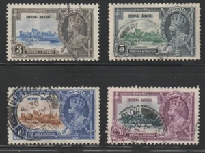 Hong Kong 1935 Sc #147-50 Silver Jubilee Used - Picture 1 of 1