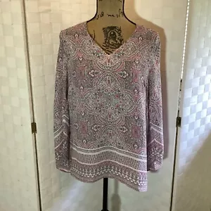 violet & claire floral print blouse size medium - Picture 1 of 10