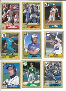 1987 O-Pee-Chee PICK-A-CARD Raines Brett Gwynn Trammell Bonds RC Baines Fielder 