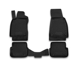 Black Car Floor Mats for Audi A6 4F Sedan Avant 2006 2007 2008 2009 2010 2011 - Picture 1 of 4