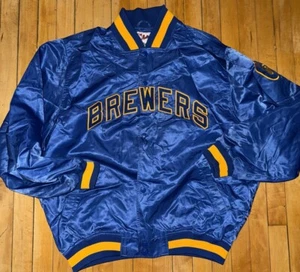 VINTAGE MILWAUKEE BREWERS JACKET AND BREWERS MLB Baseball Throwback XXL MAJESTIC - Bild 1 von 5