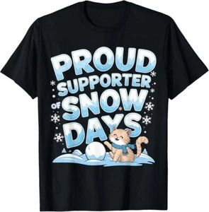 Proud Supporter Snow Days Funny Math Teacher Pajamas Winter T-Shirt - Picture 1 of 10