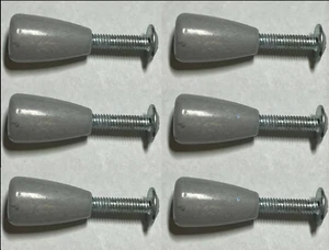 6 IKEA Teardrop Shaped Drawer Knobs/Handle, Silver + 4 Screws Part 103407 100412 - Picture 1 of 1