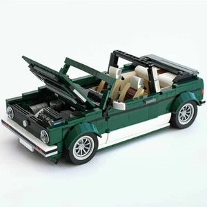 MOC Golf MK1 Cabrio Auto Bausteine Display Fahrzeug Modellset für Erwachsene - Bild 1 von 3