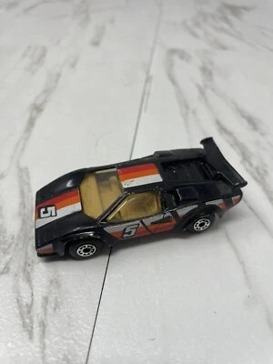 Lamborghini Countach LP500S Macao Vintage 1985 Matchbox negro fundido a presión #5 Foto 1 de 4