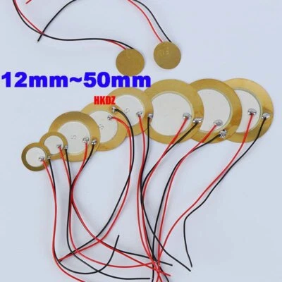 Gold Piezo Electric Speaker Sounder Ceramic Copper Buzzer Accoustic Disk 12~50mm - Image 1 of 4