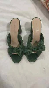 Loeffler Randall - Emilia - Pleated Bow Sandal in EMERALD Green - Picture 1 of 3