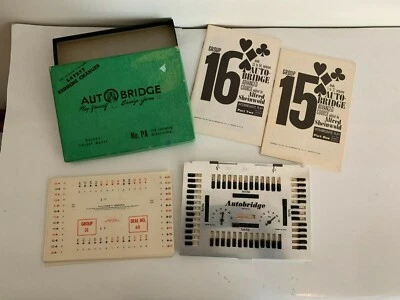 Bridge Card AutoBridge Play Yourself Game Learn Game Sheinwold Vintage 1957 - Image 1 of 4