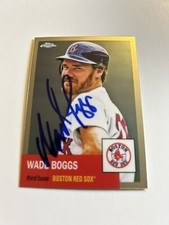 Wade Boggs Signed 2022 Topps Chrome Platinum Boston Red Sox Card # 23