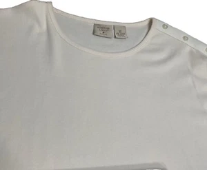 Mountain Lake II Petite 3XWP weicher Baumwollpullover Pullover 3/4 Arm cremefarben - Bild 1 von 10