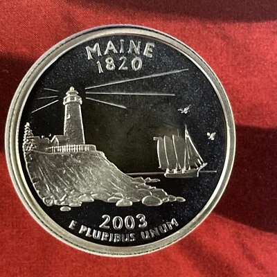 2003-S Maine Silver Proof State Quarter 90% Silver From Proof Set - Image 1 of 2