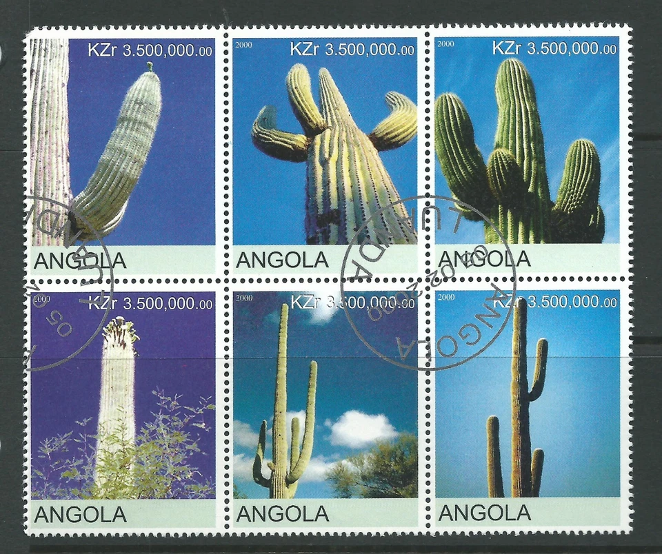 2000 Block of 6 Cacti Stamps Cancelled To Order Complete Mint Unhinged - Image 1 of 1