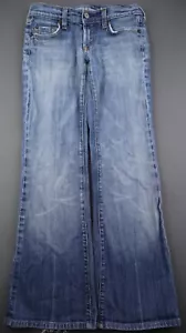 Jeans vintage donna 7 per tutta l'umanità vita bassa svasati USA taglia 25 (Msr 27x27) - Foto 1 di 9