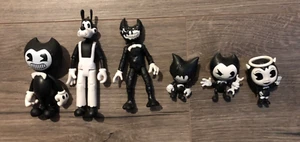 Bendy and the Ink Machine Plastic Figures Lot of 6 Used - Picture 1 of 8