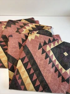 Set of 2 Kilim Pillow Covers 31" x 31" Decorative Home Mauve Black Purple Gold - Picture 1 of 18