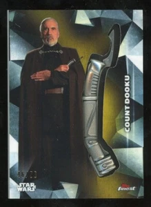 COUNT DOOKU 2018 Star Wars Topps Finest LIGHT SABER Medallion GOLD SP /50 - Picture 1 of 1
