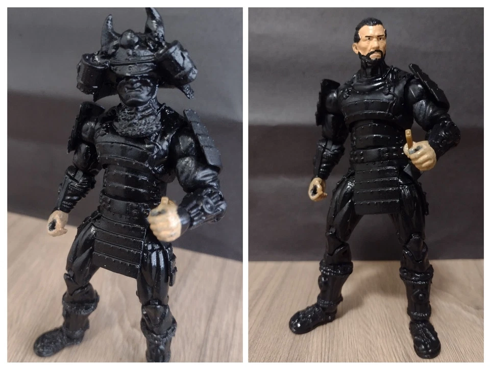 3.75"  3 3/4 1:18 Custom Figure  Black Samurai Shogun Star MARVEL UNIVERSE SCALE - Image 1 of 4