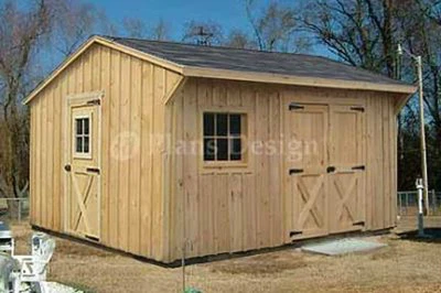 PLANS DESIGN 12' x 14' Garden Storage Saltbox Style Shed Plans, Design #71214