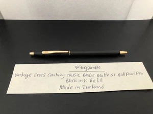 Vintage Cross Century Classic 2502 Matte Black Ballpoint Pen - Picture 1 of 7
