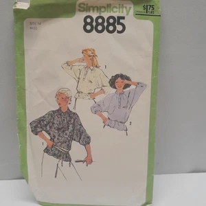 Vintage Simplicity Schnittmuster 8885 Raglanärmel Bluse Top 1979 Gr.14 Brustweite36 Schnitt - Bild 1 von 2