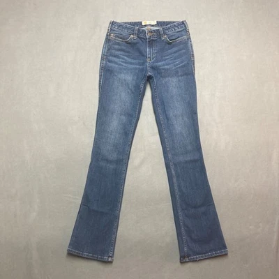 Pantalones de mezclilla Carhartt para mujer 2 azules Layton calce ajustado corte bota tiro bajo elástico Foto 1 de 4