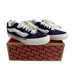 VANS Knu Skool Skate Sneakers Pig Suede Dark Purple Low Top Shoes Women’s Sz 10 - Picture 1 of 16