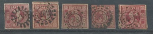 Bavaria 1862 3 kr 5 used with perfect numeral cancels - Picture 1 of 1