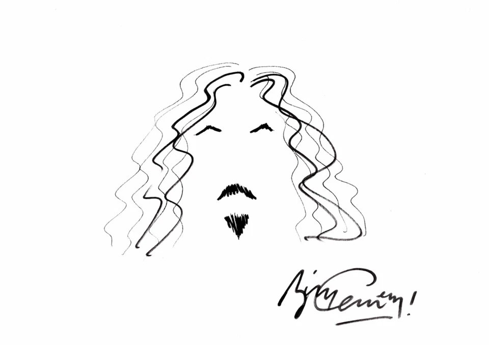 Билли Коннолли оригинальный автопортрет рисунок - Изображение 1 из 1