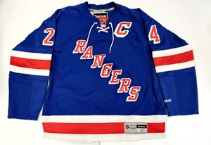 NHL #24 Callahan Captain New York Rangers REEBOK Hockey Premier Jersey Sz MEDIUM - Picture 1 of 19