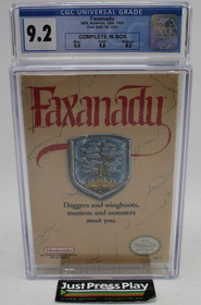 Faxanadu Nintendo NES CIB CGC Graded 9.2 w/ 9.8 Cart!