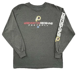 Maglia manica lunga NFL Team Apparel Washington Redskins grigio antracite taglia XL - Foto 1 di 9