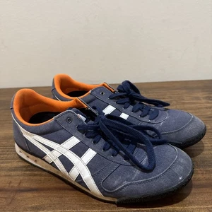 Onitsuka Tiger Serrano Sneakers Blue Orange White Mens Size US 9 Denim Asics - Picture 1 of 7