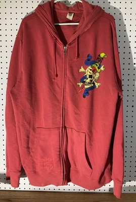 Sudadera con Capucha De Colección Ed Hardy Christian Audigier Adulto Talla XL Calavera Roja Foto 1 de 4
