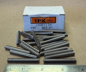 25 STÜCK 1/4-20 X 1-3/4 ZOLL STECKSCHLÜSSELSATZ SCHRAUBE CUP POINT 18-8 SS EDELSTAHL - Bild 1 von 6