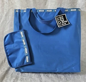 Bolso de Mano "Le Bag" Vintage Años 80 Azul Nuevo de Lote Antiguo - Imagen 1 de 24