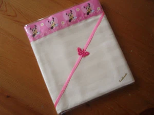 Handmade Baby bedding Pr Cream 50/50 Polycotton&Minnie Mouse Satin sheetscrib - Picture 1 of 1