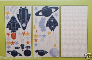 Circo Blast Off Space Rockets Wall Stickers Decals boys room decor new - Picture 1 of 6