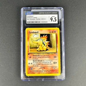 Pokemon 2000 Cyndaquil (57) Neo Genesis - 1st Edition CGC 9.5 MINT+ - Picture 1 of 2