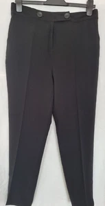 Principles Black Textured Tapered Elasticated Back Ankle Grazer Trouser - Picture 1 of 8