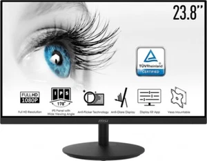 MSI Pro MP242 LED Monitor 23.8" FHD 1920x1080 IPS HDMI VGA 75Hz 5ms Lautsprecher - Bild 1 von 3