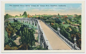 Colorado Street Bridge über Arroyo Seco, Pasadena, Kalifornien 1920er - Bild 1 von 2