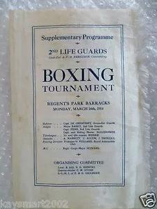 2º Torneo de Boxeo de Guardias Vividas Programa Suplementario sobre SEDA 16 de marzo de 1914 - Imagen 1 de 5