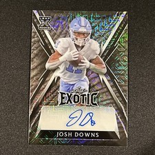 2023 Leaf Exotic #BA-JD1 Josh Downs RC Elephant Prizm Auto /7 Colts Rookie Card