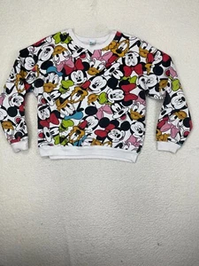 Disney Mickey & Friends Sweatshirt Women's Vtg Long Sleeve Crop Pullover 3XL - Picture 1 of 12