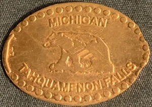 COPPER! RETIRED! BEAR - TAHQUAMENON FALLS MICHIGAN PRESSED PENNY - Imagen 1 de 2