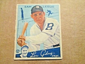 1934 Goudey #45 Sam Leslie Brooklyn Dodgers - Bild 1 von 1