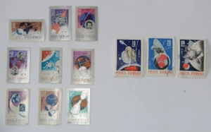 Romania Stamps Sets - Space Achievements and Travel 1966 and 1967 (12 Stamps) - Picture 1 of 3